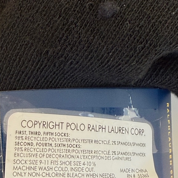 Polo Ralph Lauren Men`s Half Cushioned No Show Socks 6 Pack - Picture 6 of 6